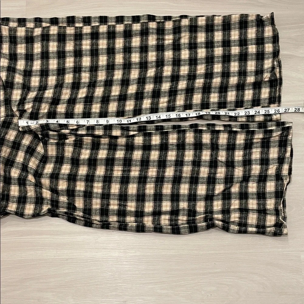 Boutique Jumpsuit Medium Oversized in Soft Brushed Plaid Overalls Wide Leg Kori - Picture 4 of 6